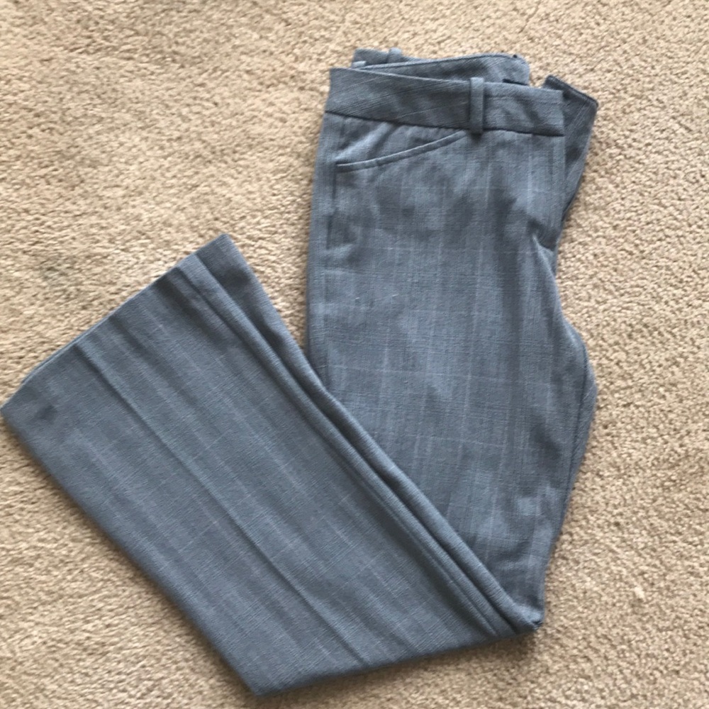 Gray pinstripe dress pants